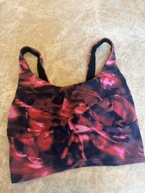 Lululemon pink red and black top